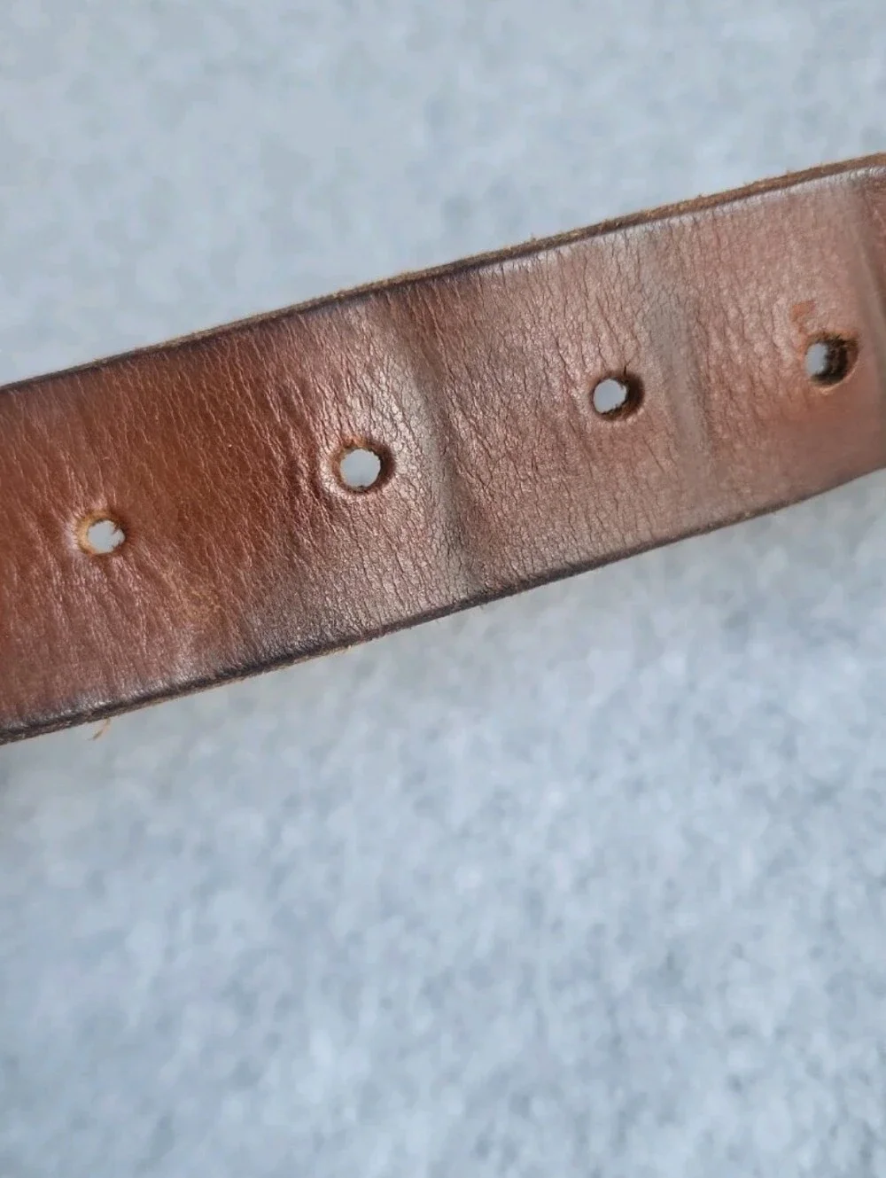 Vintage Brooks Brothers Work Belt Mens 40 Brown Leather Brass Buckle USA Made